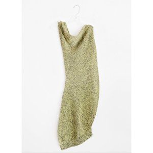 Creatures of Comfort Yellow Grey Knit Dress M NWT